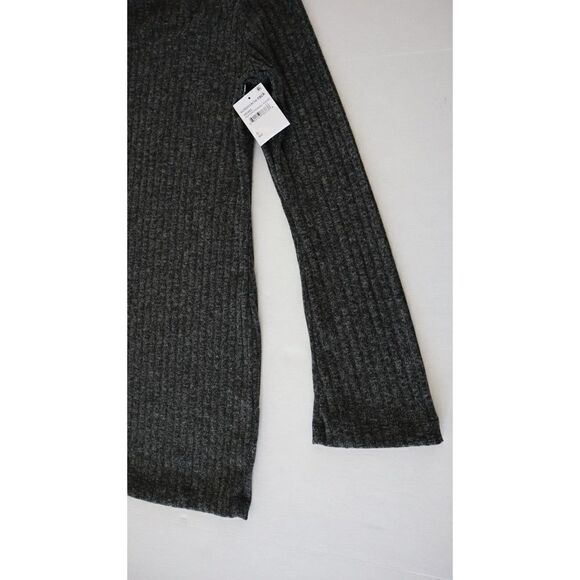 Wst Cst Women's Sz M Heather Charcoal Hunter Ribbed Mock Neck Sweater Dress - Picture 4 of 5